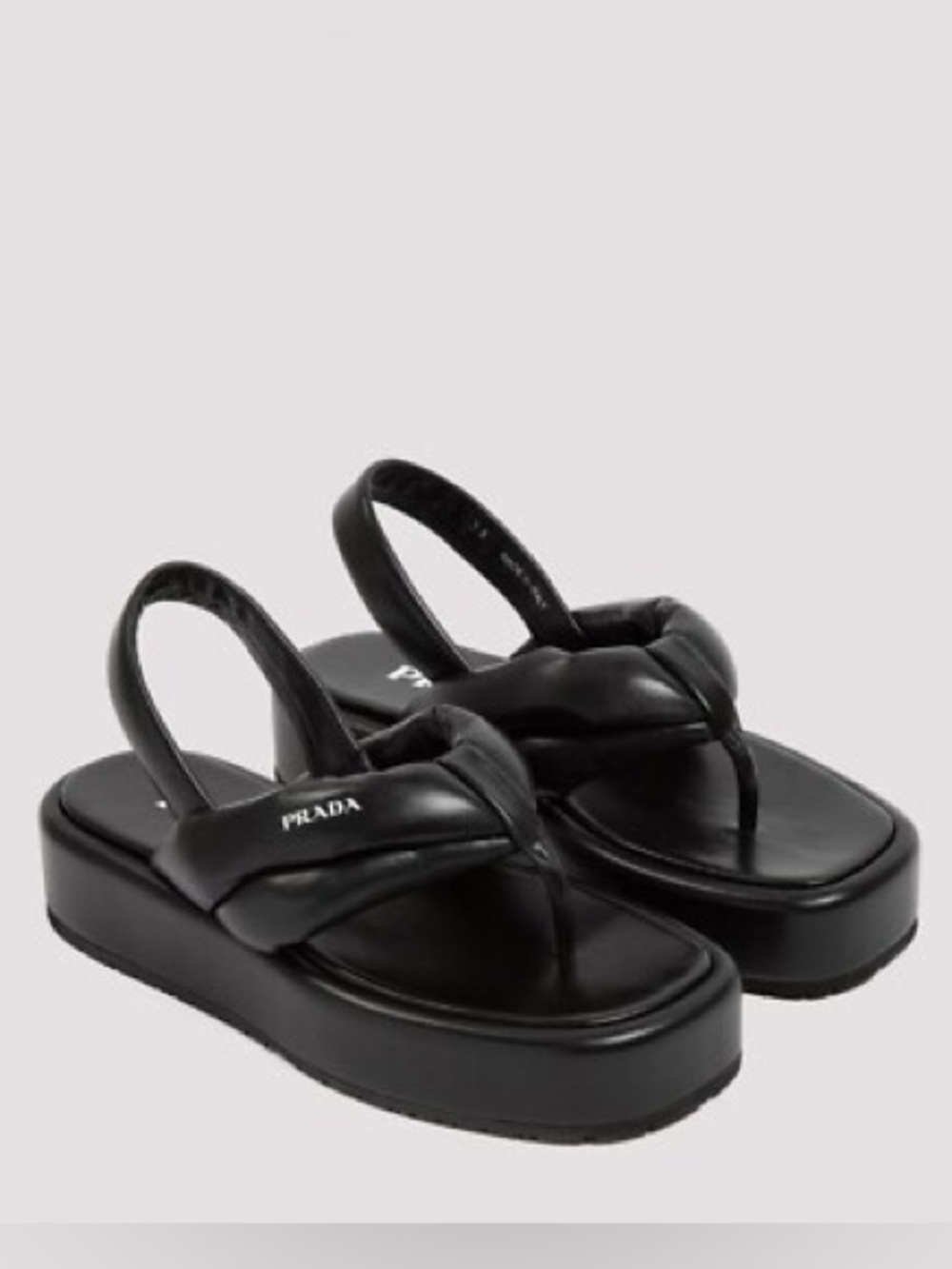 Prada Napa Leather Slingback Sandals
